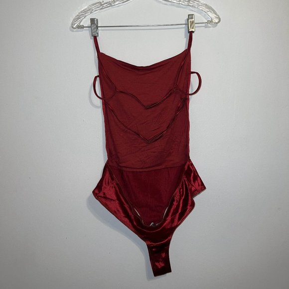 Red Velvet Bodysuit - Picture 2 of 2